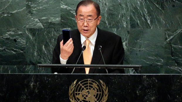 Outgoing UN Secretary General Ban Ki-moon.