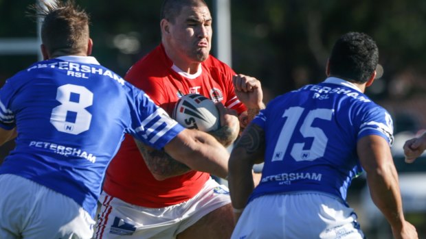 Russell Packer in action for the Illawarra Cutters against the Newtown Jets in May.