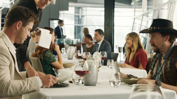 The true nature of the campaign is revealed over lunch in one of Australia's 'world-class' restauarants, much to the disappointment of Bryan Dundee (Danny McBride).