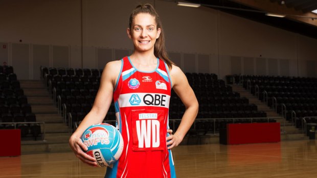 Blue through and through: Swifts defender Abbey McCulloch.