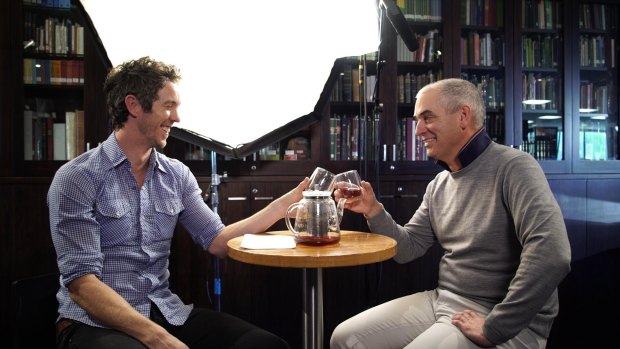 Bob Murphy and Rob Sitch in an episode of Murphy's new interview show, Bob. 