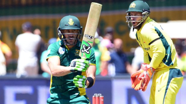 Stand-in skipper Faf du Plessis leads South Africa to victory.