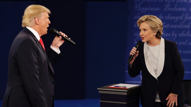 Donald Trump and Hillary Clinton square off in their second presidential debate, at Washington University in St Louis.
