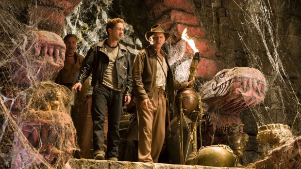 LaBeouf, left, and Harrison Ford as Indiana Jones in a scene from "Indiana Jones and the Kingdom of the Crystal Skull". 