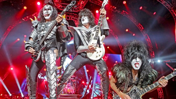 Kiss were letting it all hang out at Rod Laver Arena.