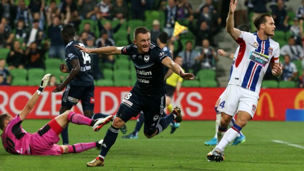 Besart Berisha scores on Friday, only to be denied by an off-side call.