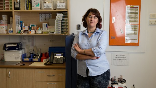 "Do our utmost to engage with them": Dr Marianne Jauncey in the Medically Supervised Injecting Centre in Kings Cross.