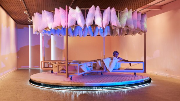 Architect Matthew Bird explores some of the latest design thinking around insomnia in his speculative installation Dormitorium.