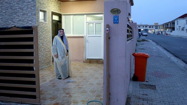 Hassan al-Nada, a Sunni tribal elder from Saddam Hussein's clan, at a house where he is staying in Erbil in northern Iraq. He has yet to return to Tikrit, fearing the Shiite militias that now patrol its streets. 