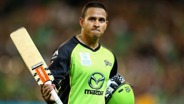 Tons of fun: Usman Khawaja was unstoppable for the Sydney Thunder.