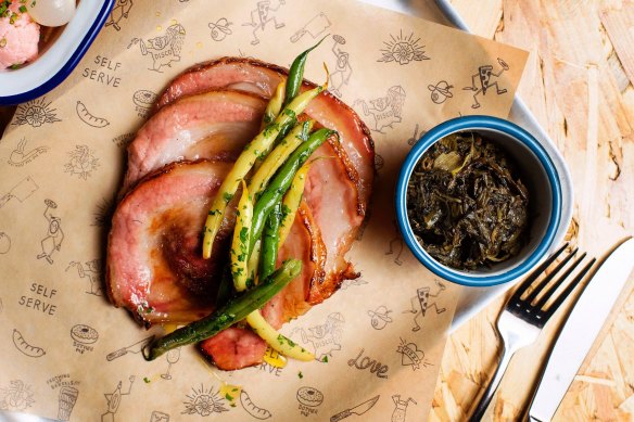 Go-to dish: Porchetta with charred scallions.