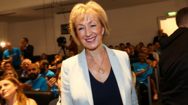 Andrea Leadsom says being a mum means she has a bigger stake in the UK's future than childless rival Theresa May.