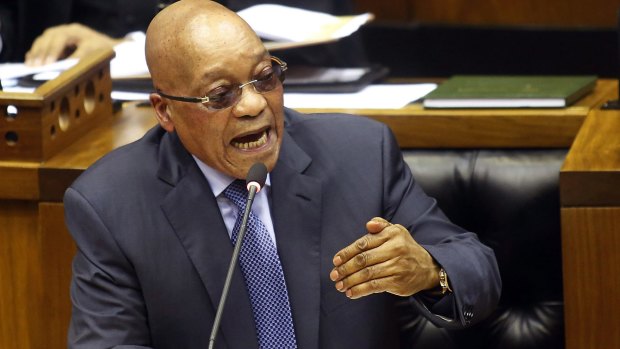 Under fire: South African president Jacob Zuma.