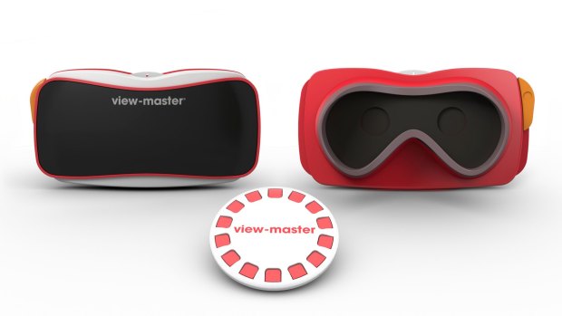 The View-Master reimagined as a virtual reality headset.