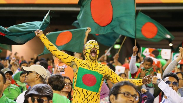 Bangladesh fans enjoying the action at the MCG.