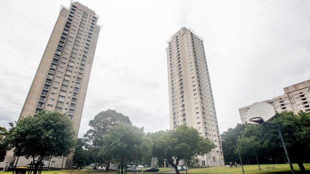 The Matavai and Turanga towers are among the six housing blocks comprising the Waterloo housing estate.