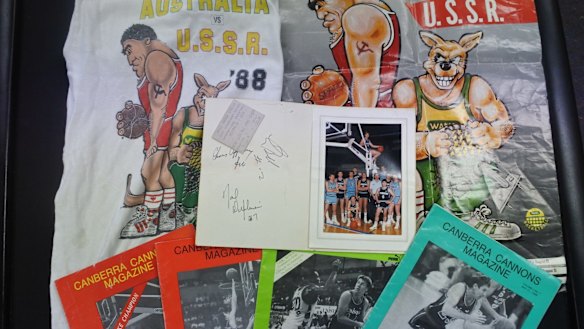 Canberra Cannons and Australian Boomers memorabilia from the 1980s.