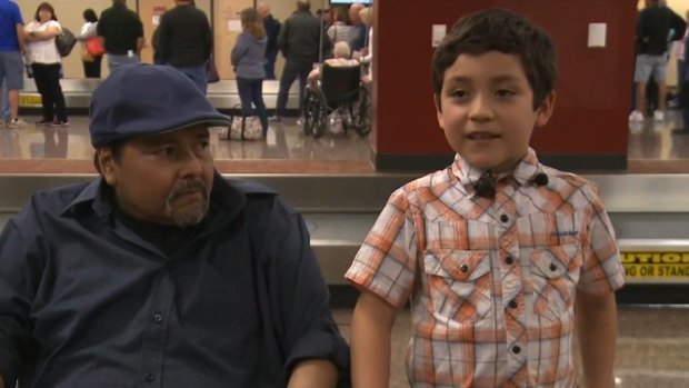 Giovanni, the seven-year-old boy who was kicked off a plane in the US.