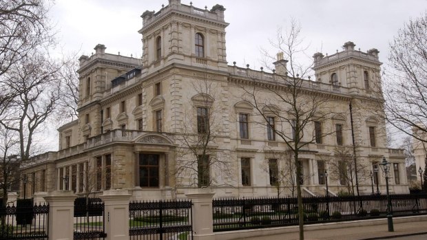 The world's most expensive house, located in Kensington Palace Gardens in West London.