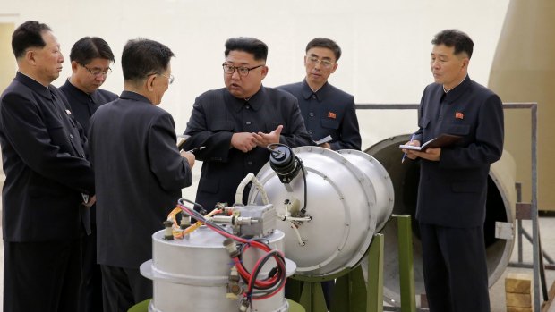 North Korea's state media said leader Kim Jong Un inspected the loading of a hydrogen bomb into a new intercontinental ballistic missile.