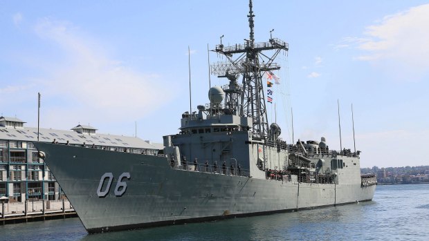 The alleged attack occurred on the navy frigate HMAS Newcastle.
