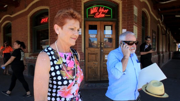 Pauline Hanson on the Hustings in Kalgoorlie.