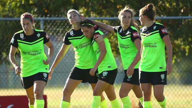 Canberra United players will take on Singapore on Wednesday.
