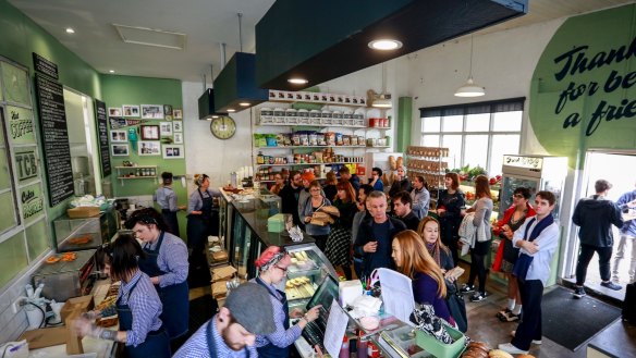 Join the queue at vegan deli-cafe Smith & Deli in Fitzroy.