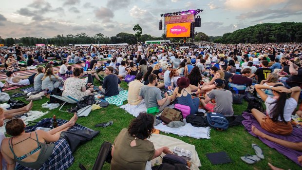 The crowd for Tropfest at Centennial Park in February.