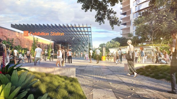 Cross River Rail's proposed Exhibition station at Bowen Hills.