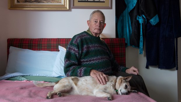 Geoff Richards, 80, is a former Aveo resident who is unhappy with his treatment. 