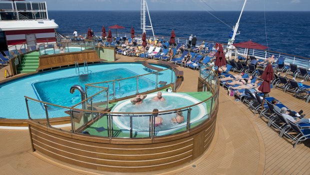 The Carnival Vista's pool deck.