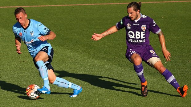 Is that it?: Dealys in returning from the Middle East may mean Alex Gersbach has played his last match for Sydney FC.