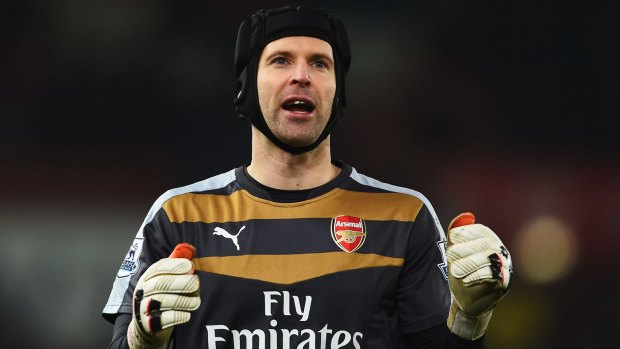 Sidelined: Petr Cech of Arsenal.