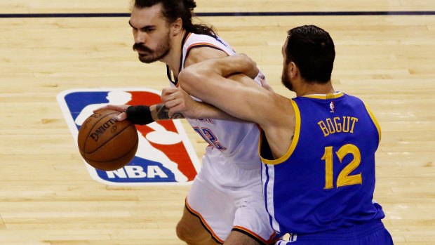 Problematic: Steven Adams has dominated Bogut in the series.