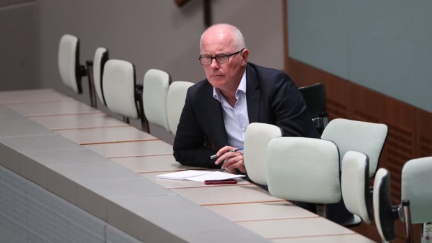 Michael Gordon observes the House of Representatives at Parliament House, Canberra.