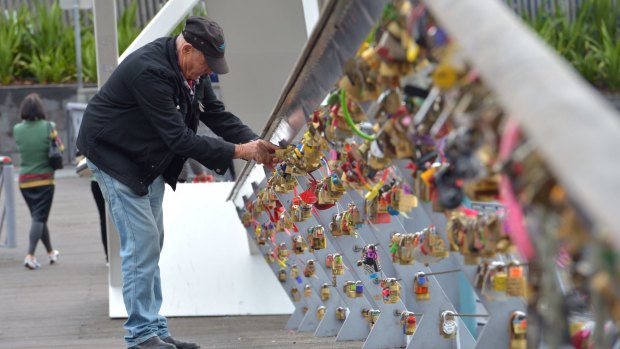 Love locks removed from the Southbank footbridge in May are to be turned into souvenirs and auctioned for charity.