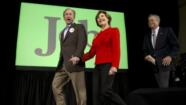 In a final throw of the dice,  George W. Bush and his wife Laura campaigned for Jeb, to little avail and at some cost to the ex-president's image.