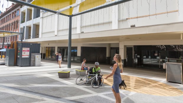 The Brunswick Street Mall site has sat empty for months.