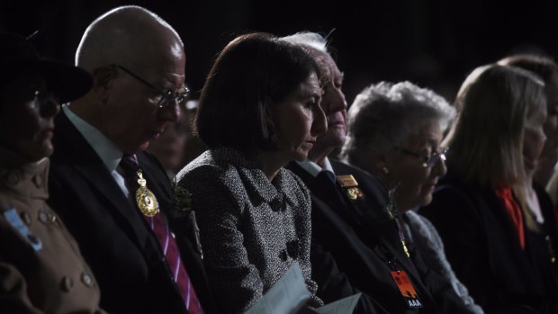 Premier Gladys Berejiklian attends Sydney's dawn service.