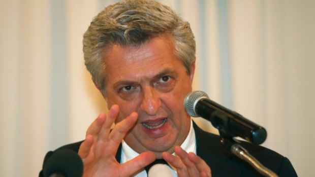 United Nations High Commissioner for Refugees Filippo Grandi at a press conference Bangkok, Thailand, on Friday.