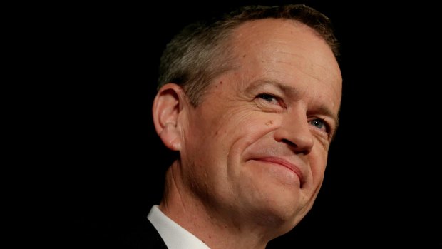 Elated: Labor Party leader Bill Shorten tipped his hat to the "mighty trade union movement of Australia" on Saturday night.