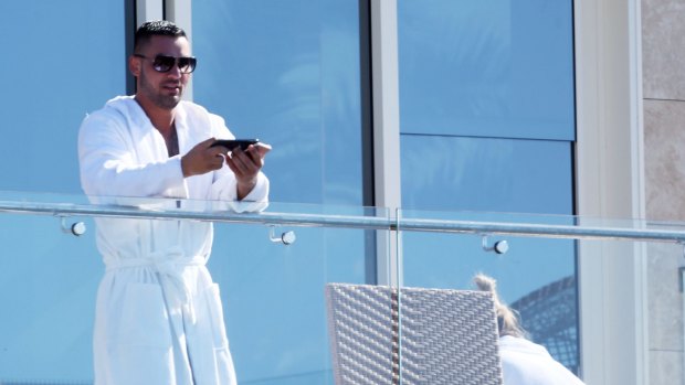 Salim Mehajer enjoying the views from the Vaucluse residence in early January.