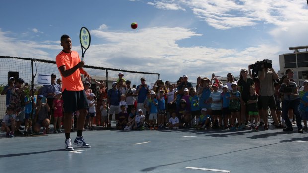 On target: Nick Kyrgios believes he can make a good run at a grand slam this year.