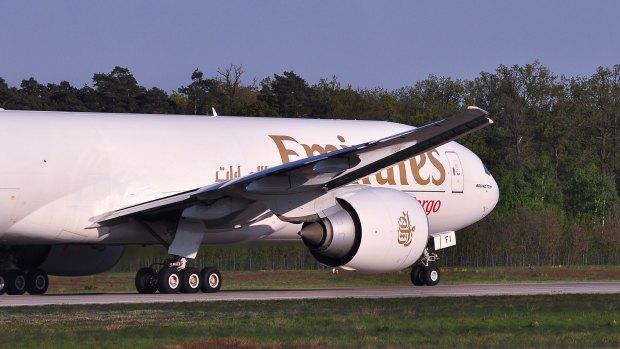 An Emirates cargo plane. The airline has indicated it would like to fly passenger planes with no windows.