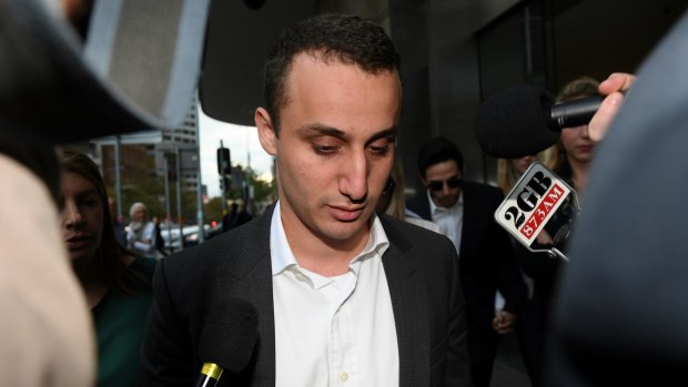 Luke Lazarus leaves court in Sydney after his acquittal in May.