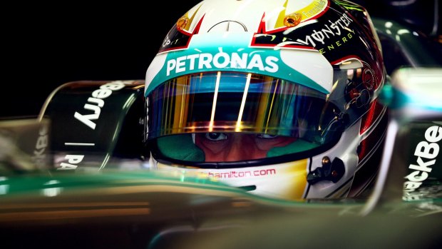 On pace: Lewis Hamilton bested Mercedes team-mate and title rival Nico Rosberg during practice for the Abu Dhabi Grand Prix.