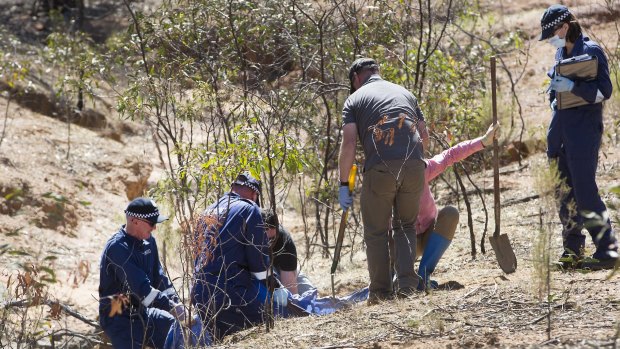 Police found Samantha Kelly's body buried on the side of a creek bed near Bendigo.