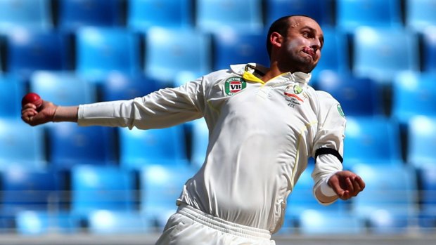 Dangerous: Nathan Lyon caused trouble with the second new ball.