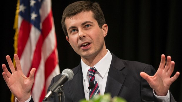 Peter Buttigieg, mayor of South Bend, is seeking election as chairman of the Democratic party.